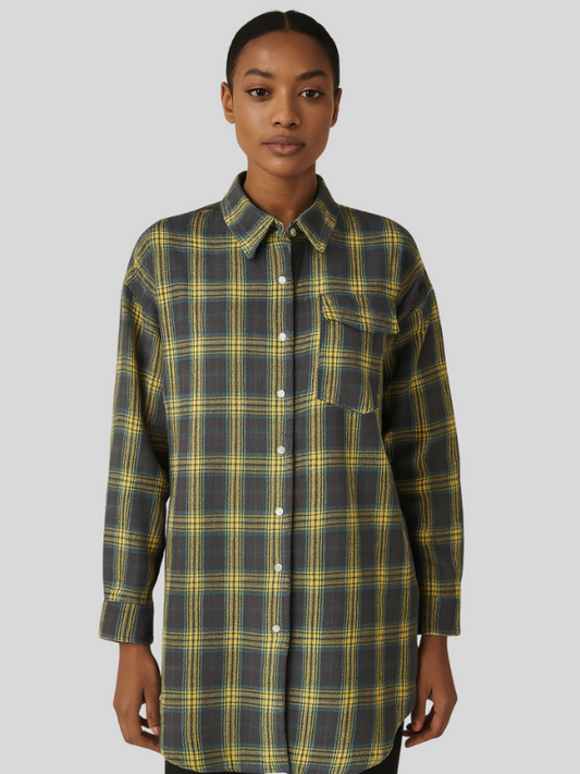 Agnes - Dámský oversized kostkovaný top