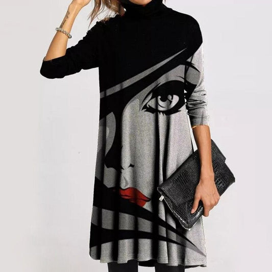 Kathy - Warm Winter Dress for Women Long Sleeve Comfortable Casual - photo 2