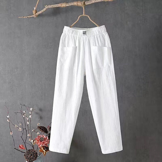 Scarlett - Women's Linen Blend Summer Trousers - photo 2