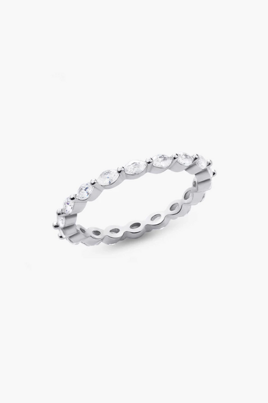 Tilly - Women's Petite Side Marquise Band Minimalist Ring - photo 2