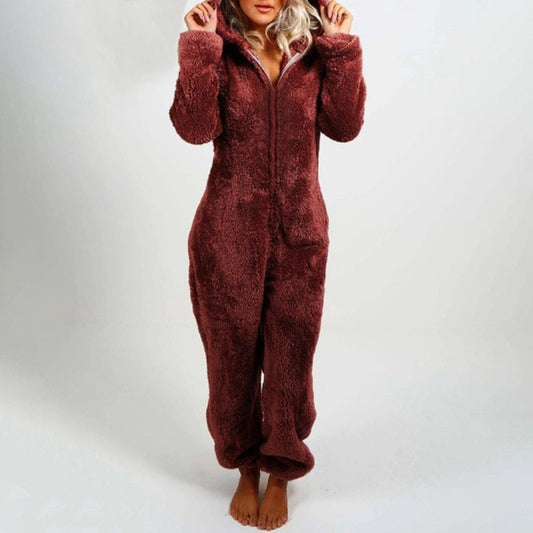 Katherine - Women's Hooded Winter One-Piece Pyjama - photo 2