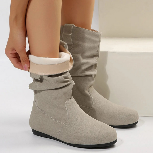Grace - Women's Flat Ankle Boots with Round Toe - photo 2