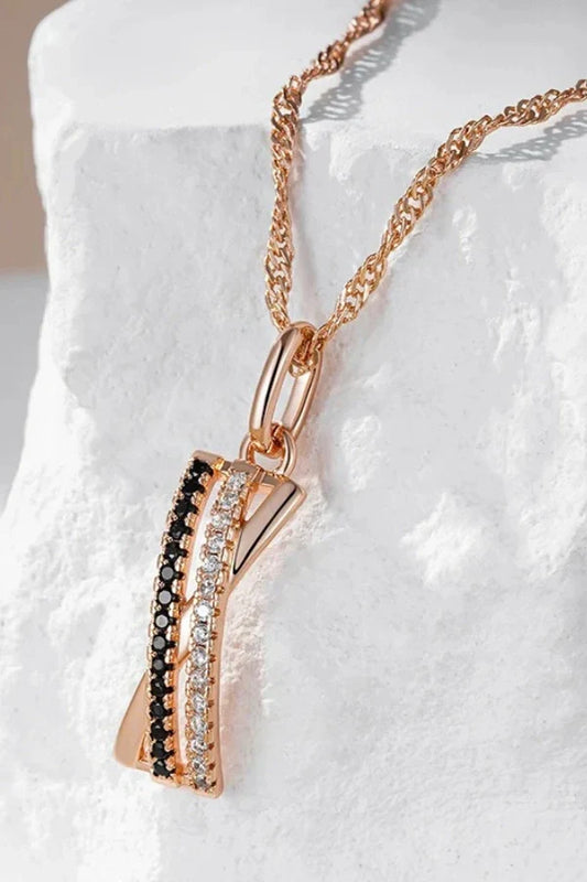 Sophie - Women's Black & White Zircon Pendant Necklace - photo 2