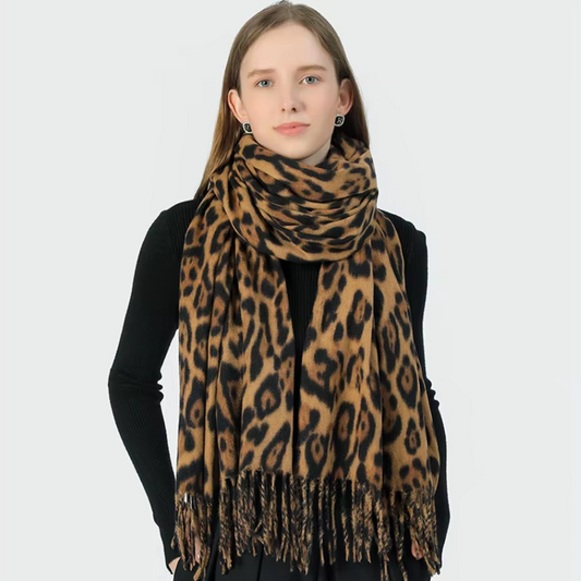 Kayla - Women's Leopard-Print Scarf - photo 2
