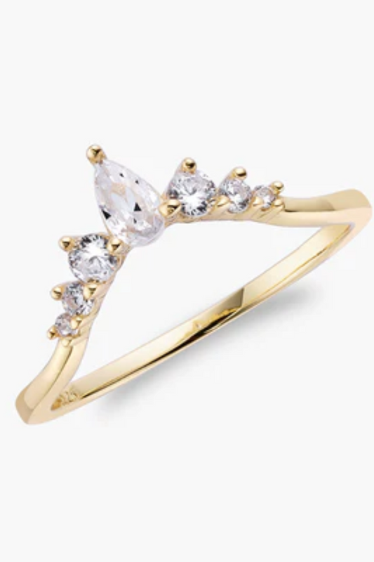 Casey - Women's V-Shaped Wishbone Stacking Ring - photo 2