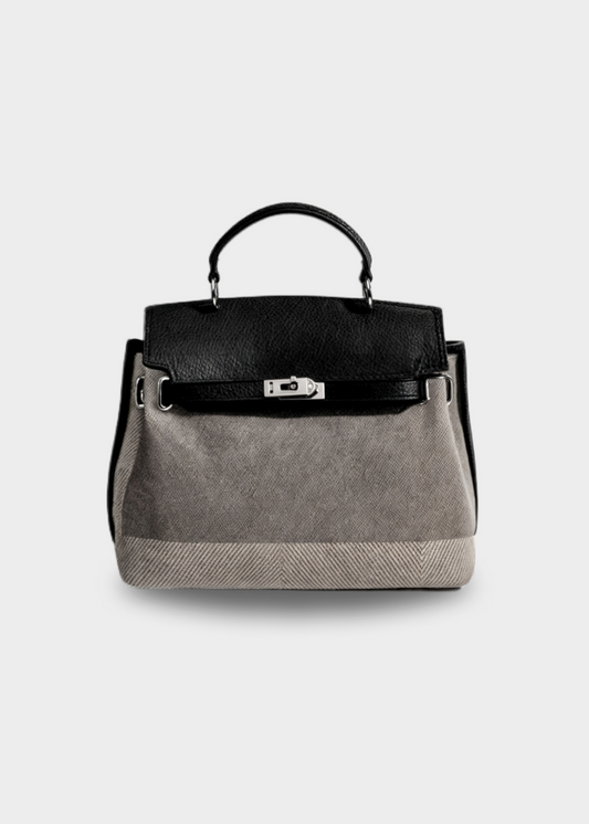 Emilia - Women's Cowhide Canvas Bag - photo 2