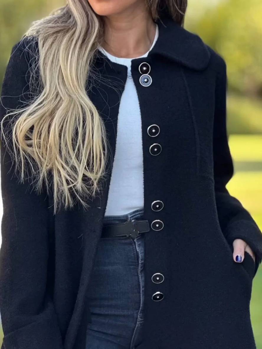 Wilhelmine - Women's Pockets A-Line Coat
