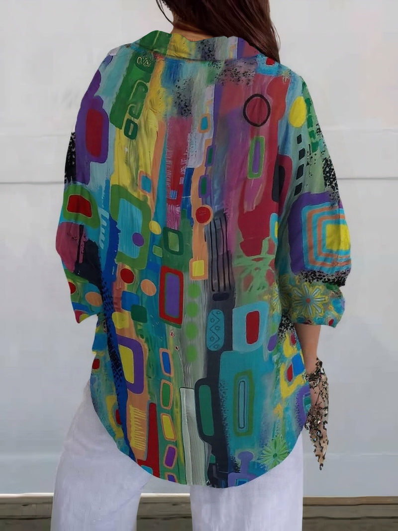 Rhiannon - Women's Long Button-Down Top - photo 4