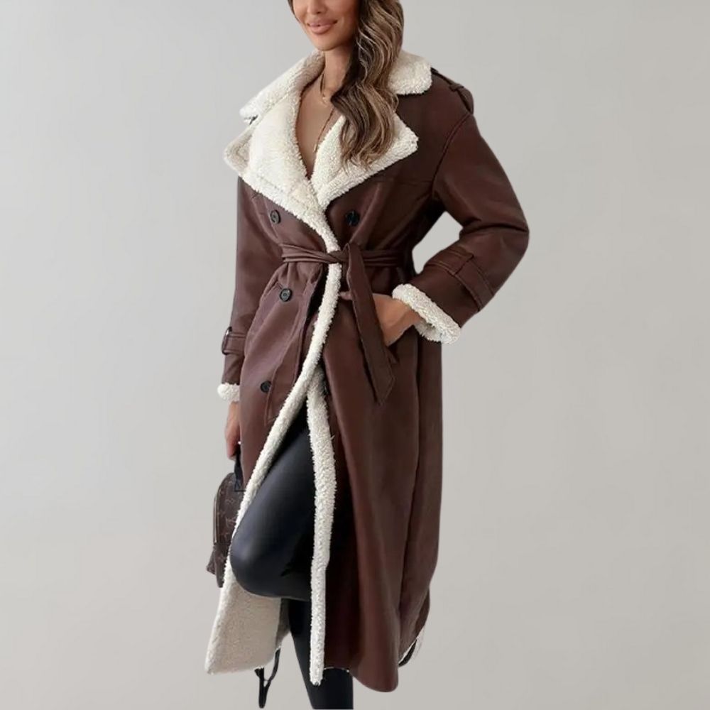 Thea - Women's Shearling Cold Coat
