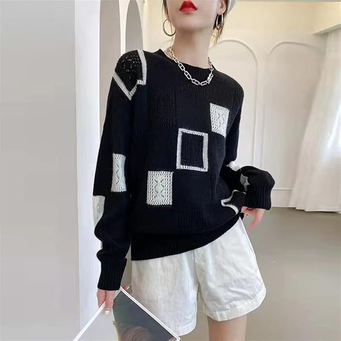 Leigh - Women's Relaxed Geometric Pullover - photo 4