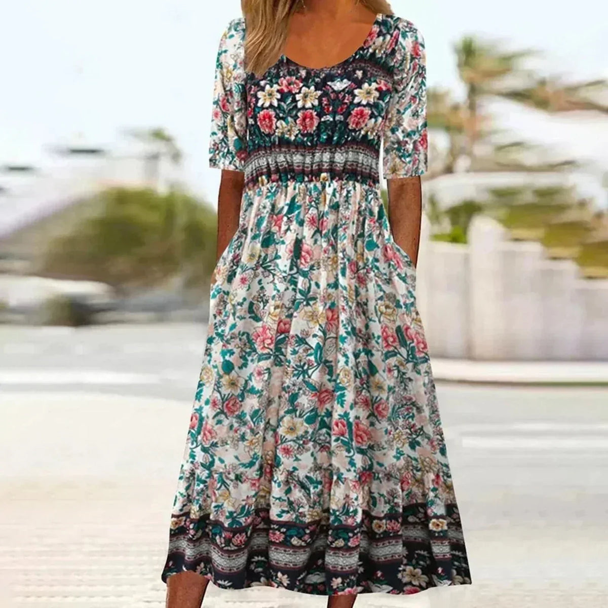 Thea - Women's Midi Boho Dress - photo 16