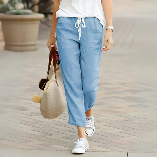 Caitlin - Women's Cropped Drawcord Pants - photo 2