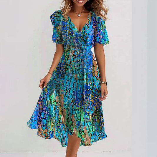 Vanessa - Women's Blue Midi Dress - photo 2