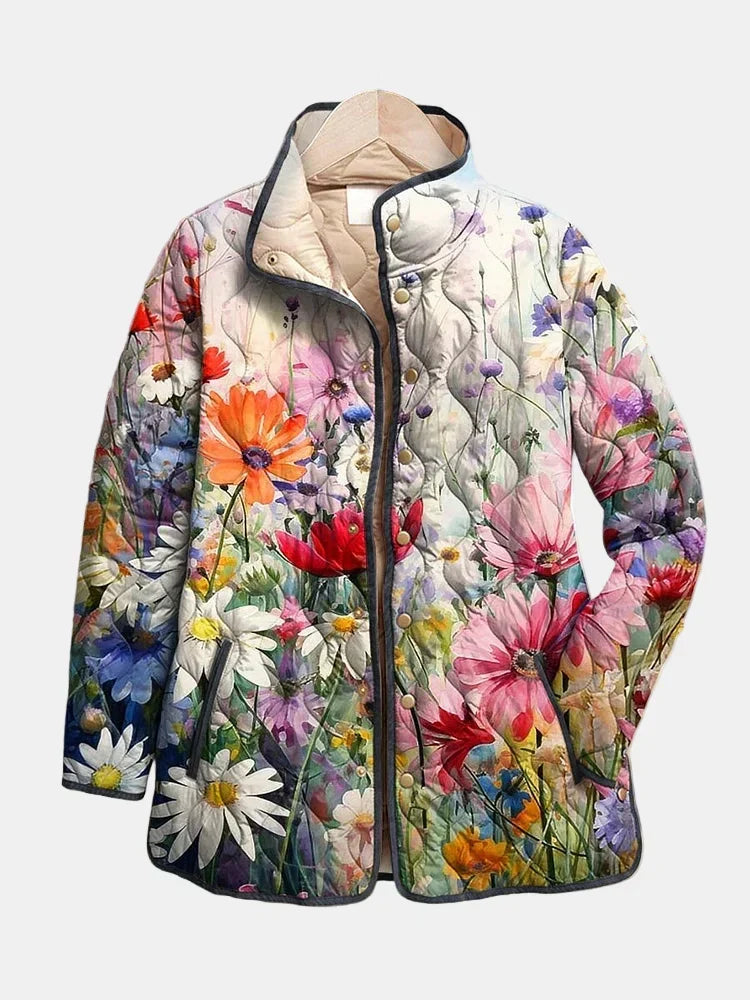 Cerys - Women's Floral Quilted Jacket - photo 1