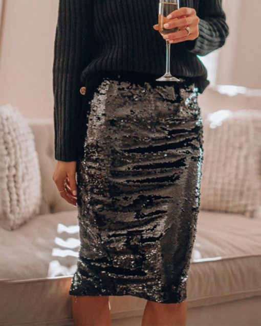 Maddie - Women's and Glamorous Sequin Skirt - photo 2