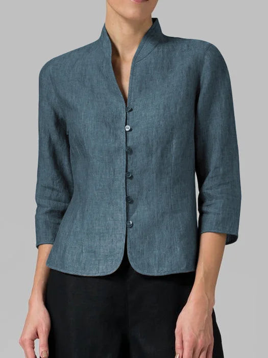 Cerys - Women's Linen Breathable Blazer - photo 2