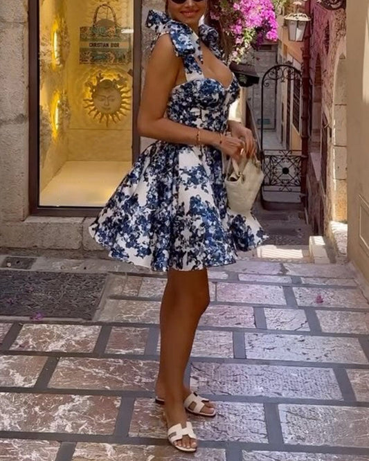 Georgia - Women's Printed Lace-Up Dress - photo 2