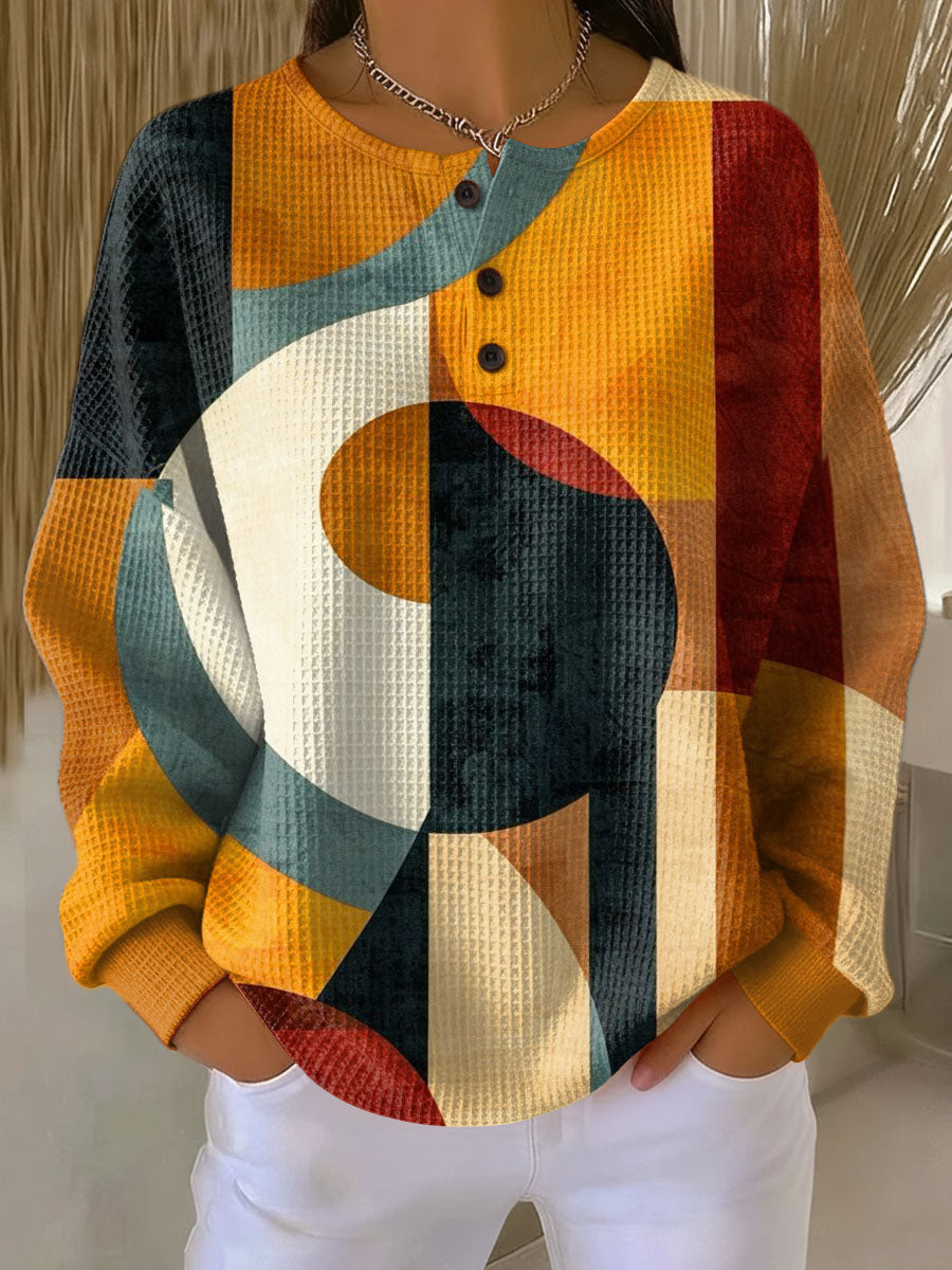 Kirsten - Women's Waffle Knit Sweater - photo 1