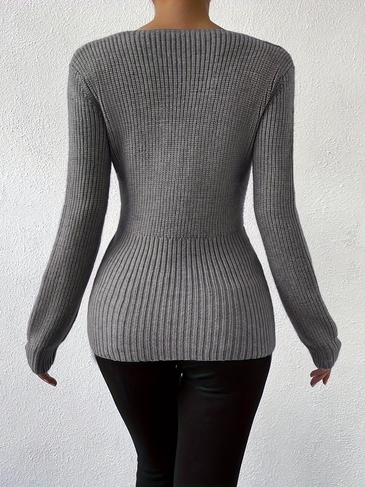 Clemence - Women's V-neck Sweater - photo 10