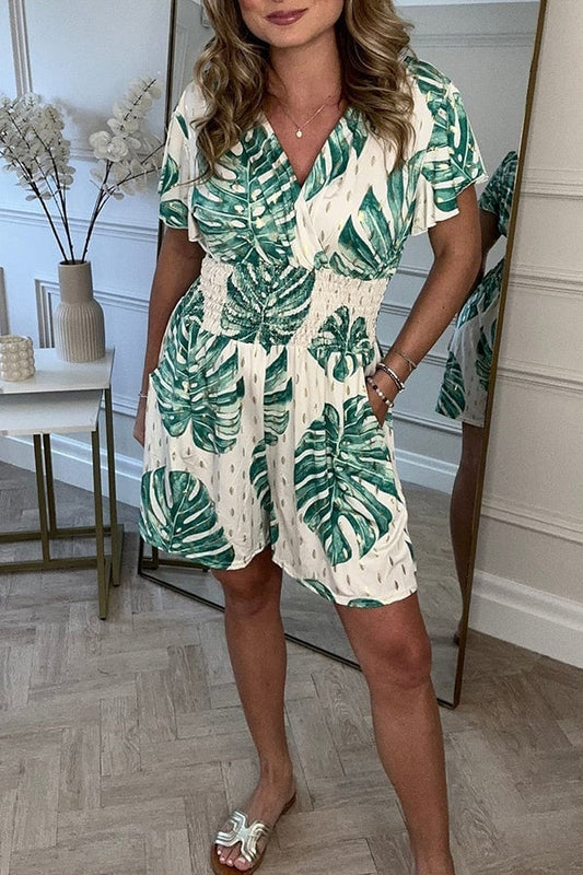Grace - Leafy Print Romper For Women - photo 2