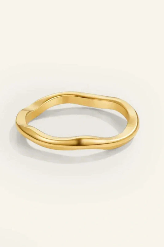 Janice - Women's Gold Stacker Minimalist Ring - photo 2