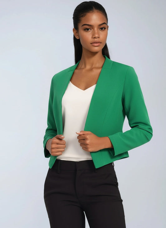 Blythe - Women's Cropped Office Blazer - photo 2