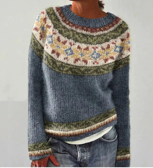 Seraphine - Women's Retro Nordic-Inspired Sweater - photo 2