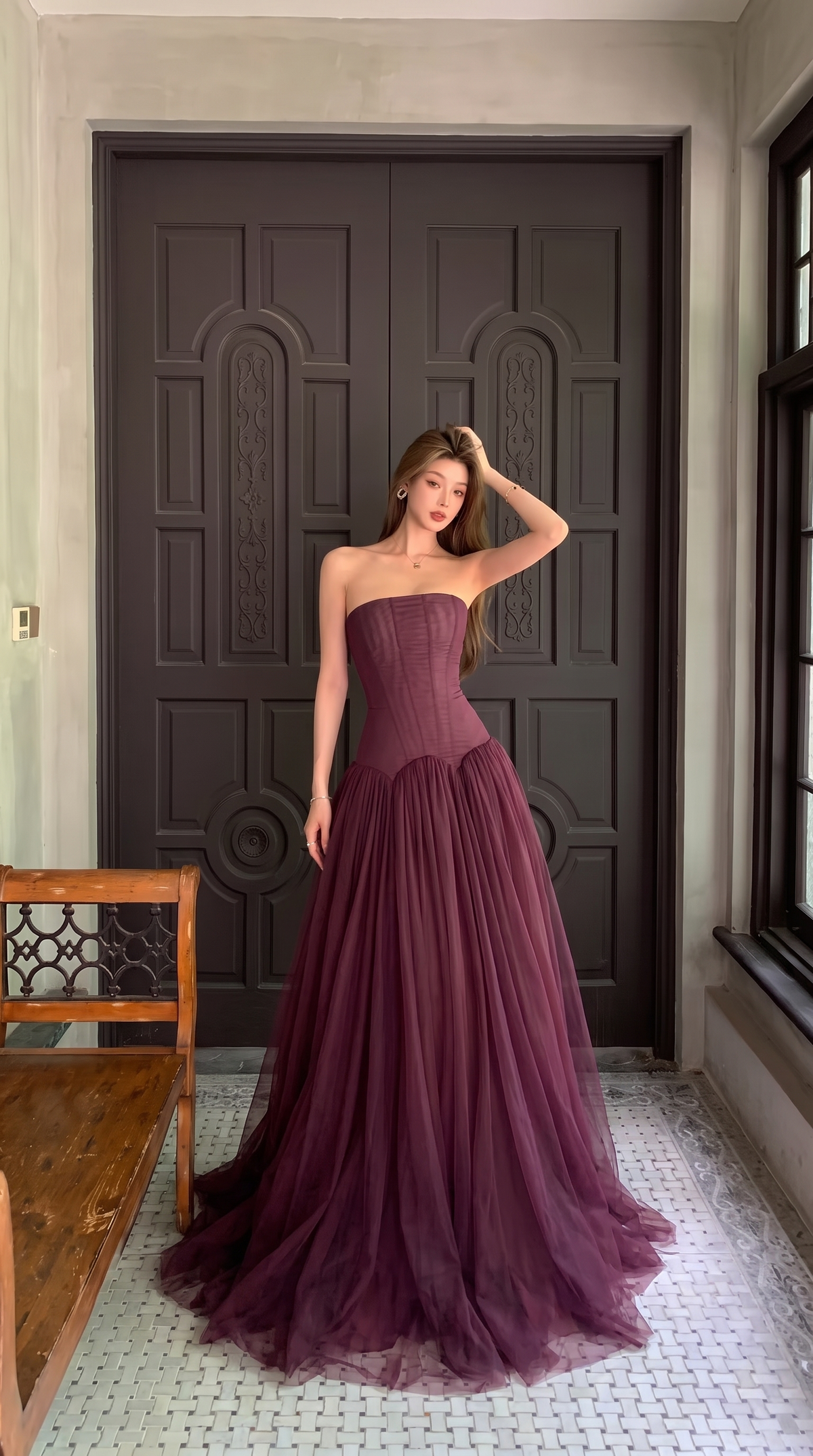 Eulalie - Women's Tulle Maxi Dress - photo 8