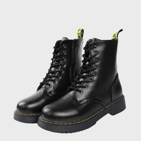 Ruby - Women's Durable Synthetic Leather Combat Boots for Everyday Wear - photo 2