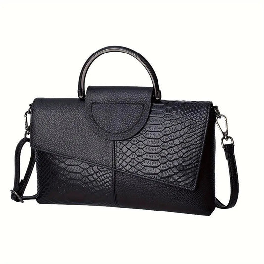 Georgia - Women's Croc-Embossed Luxury Bag - photo 2