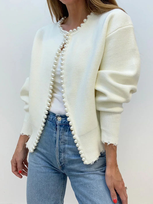 Grace - Women's Pearl Cardigan Elegant and Timeless - photo 2