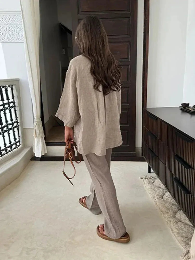 Alma - Women's Linen Relaxed Set