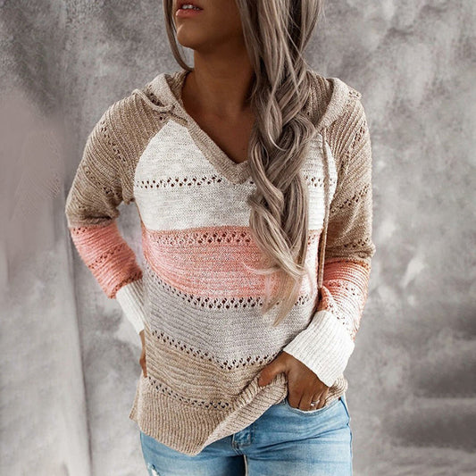 Rose - Women's V-Neck Sweater for Everyday Comfort - photo 2