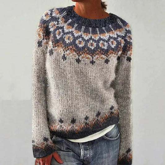 Kerensa - Women's Retro Nordic-Inspired Sweater - photo 2