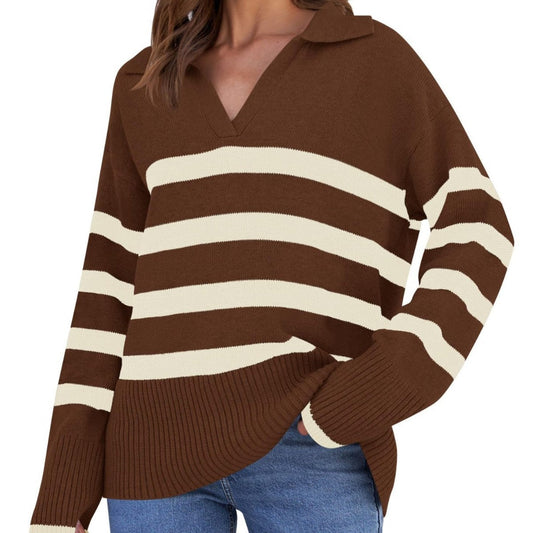 Hazel - Women's Fur Trim Winter Sweater for Casual and Modern Style - photo 2