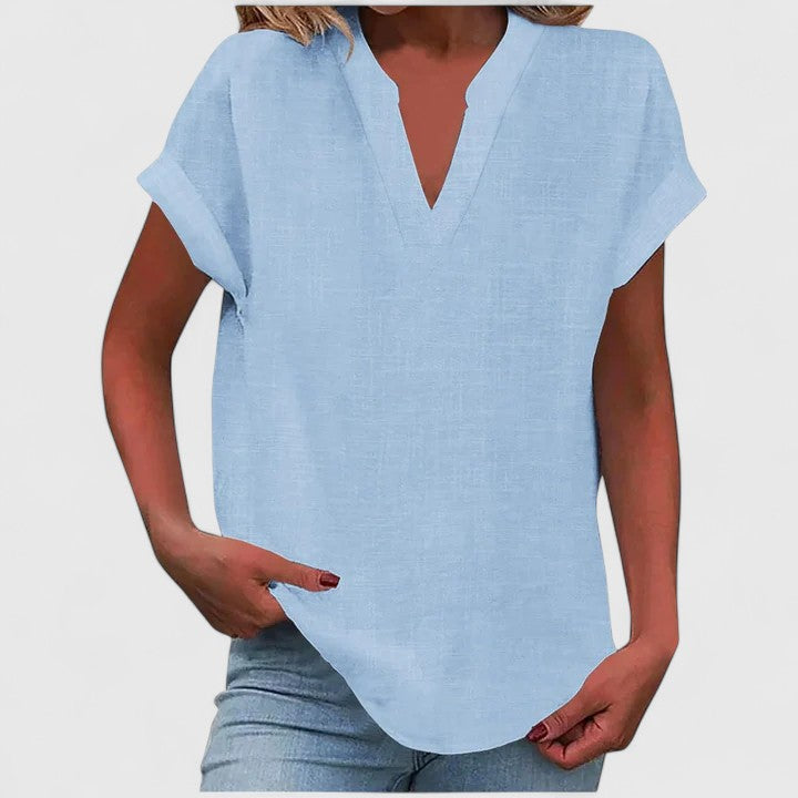 Quinn - Women's Linen Short Top - photo 13