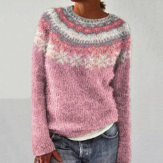 Marguerite - Women's Retro Nordic-Inspired Sweater - photo 2