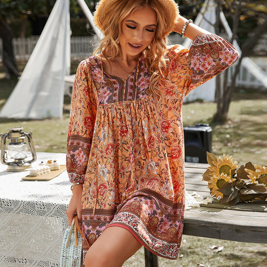 Kelly - Women's Bohemian Tunic Dress - photo 2