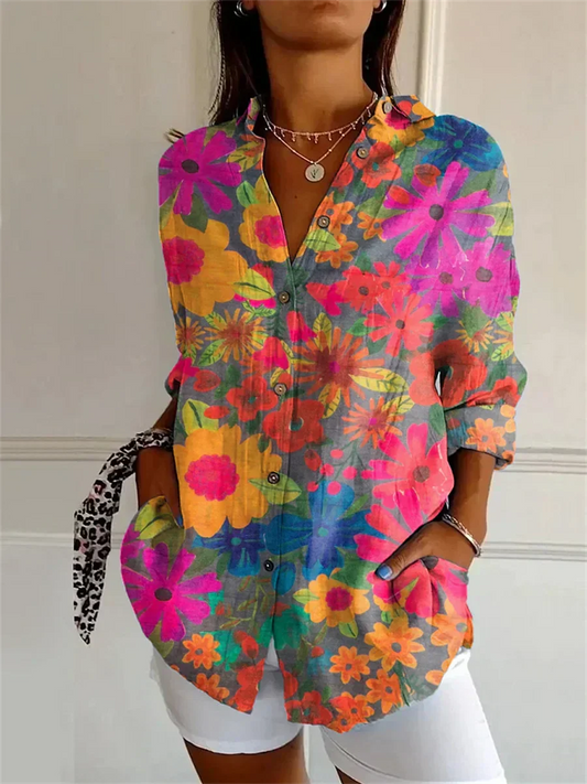 Isla - Floral Button-Down Blouse for Women - photo 2