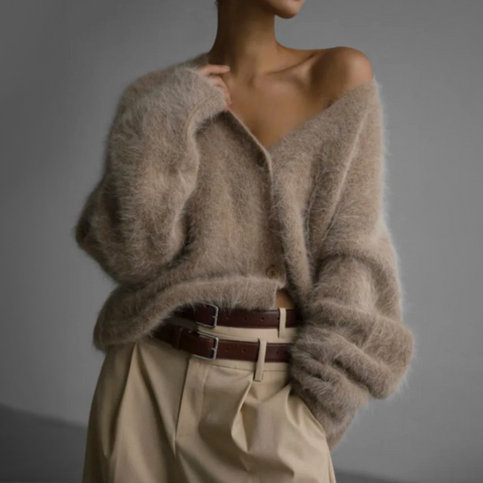 Whitney - Women's Plush Buttoned Cardigan - photo 2