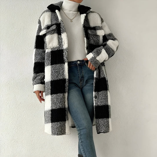 Kerry - Women's Plaid Trench Coat - photo 2