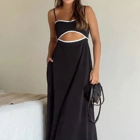 Alexis - Women's Lace Up Loose Beach Long Dress - photo 2