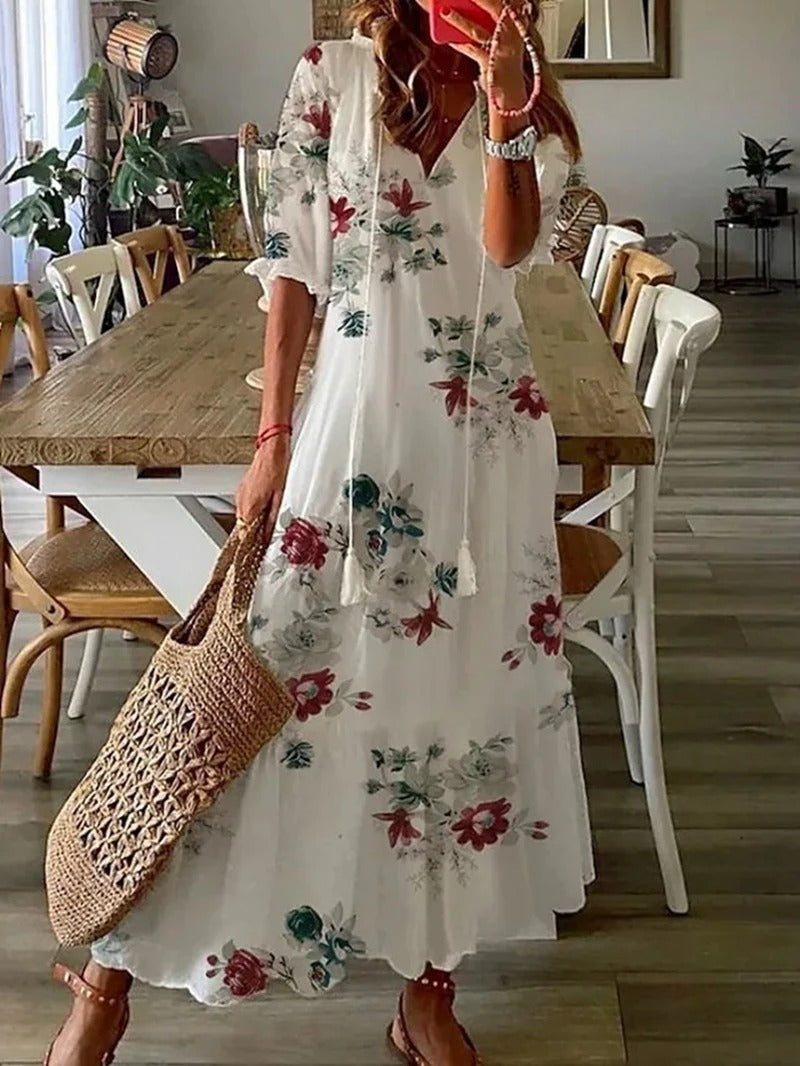Blythe - Women's Maxi V-neck Dress