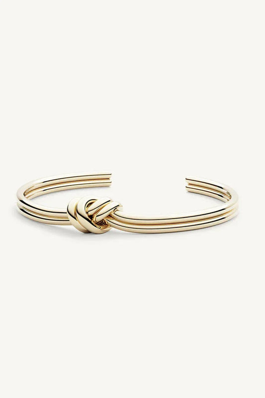 Karen - Women's Gold Knot Bangle Classy Gold Bracelet - photo 2