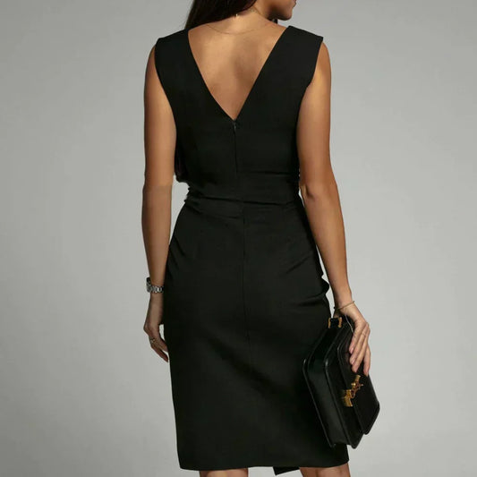 Rosalyn - Women's Mini V-neck Dress - photo 2