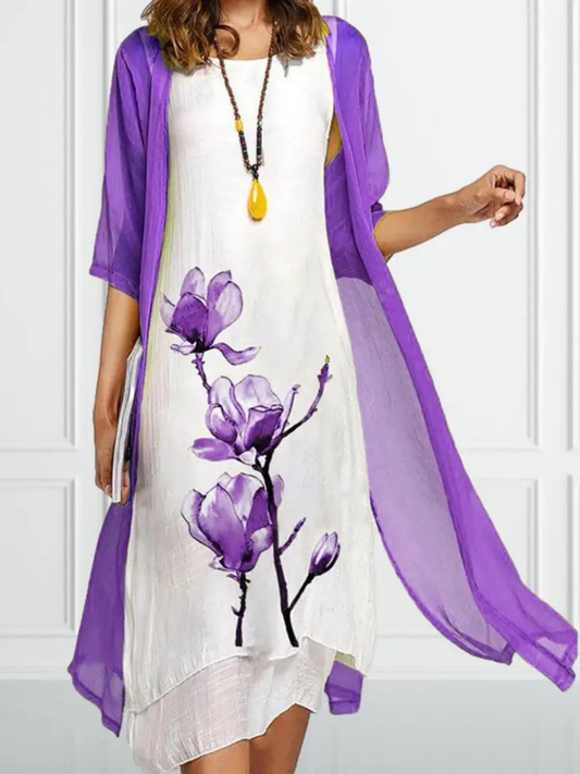 Elodie - Women's Midi Floral Dress - photo 2