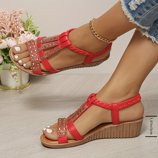 Adeline - Women's Ankle Strap T-Strap Sandal - photo 2