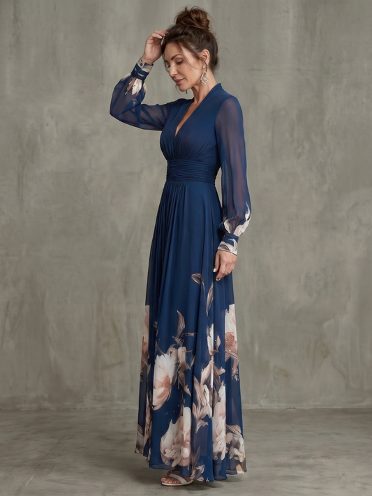 Agnes - Women's Sheer Pleated Maxi Dress - photo 2