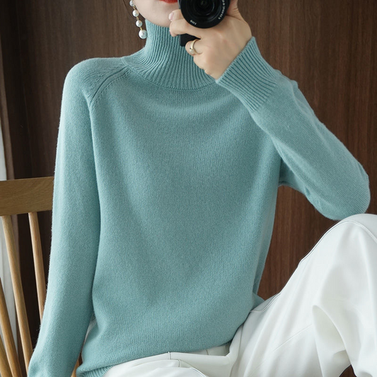 Frida - Women's Turtleneck Knit Sweater - photo 2