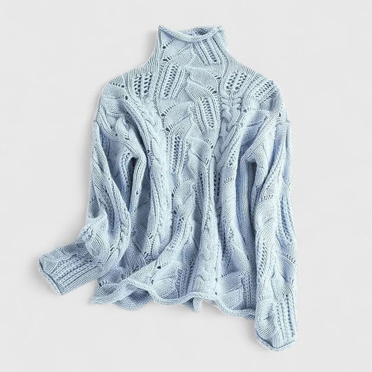 Serena - Women's Cable Knit Sweater - photo 2